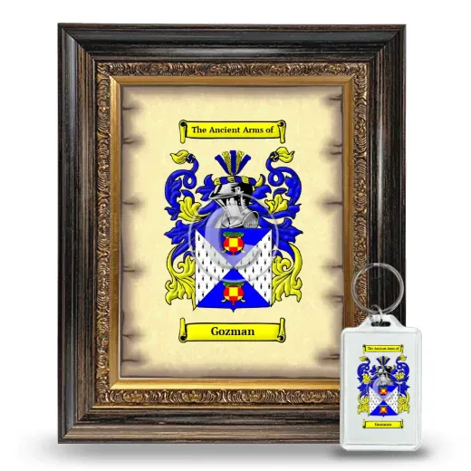 Gozman Framed Coat of Arms and Keychain - Heirloom