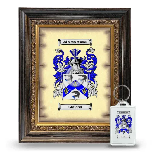 Graidon Framed Coat of Arms and Keychain - Heirloom