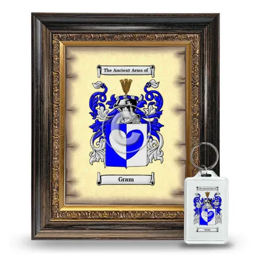 Gram Framed Coat of Arms and Keychain - Heirloom