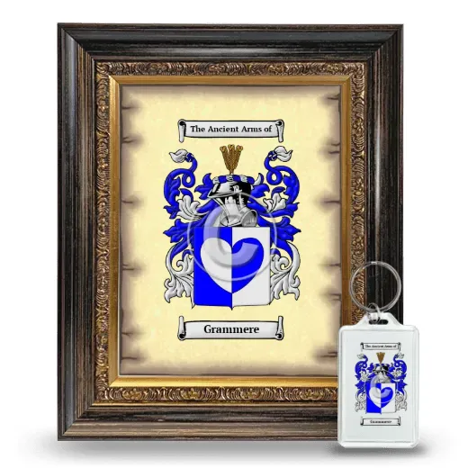 Grammere Framed Coat of Arms and Keychain - Heirloom