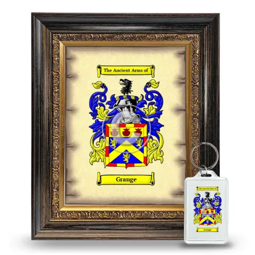 Grange Framed Coat of Arms and Keychain - Heirloom