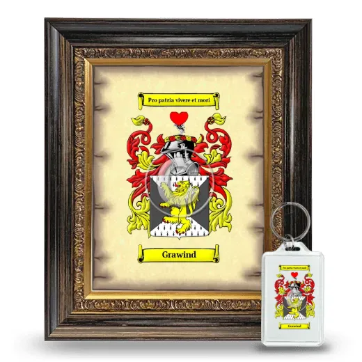 Grawind Framed Coat of Arms and Keychain - Heirloom