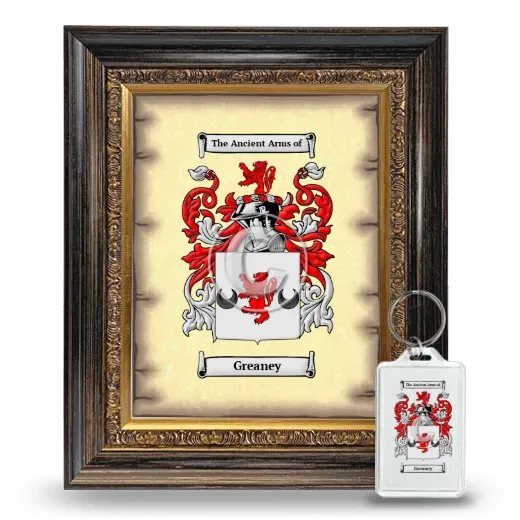Greaney Framed Coat of Arms and Keychain - Heirloom