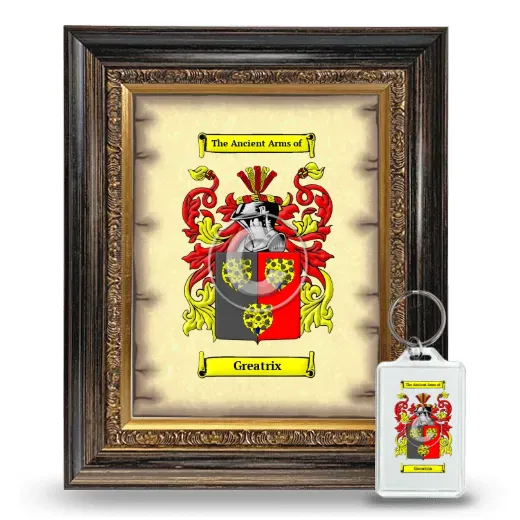 Greatrix Framed Coat of Arms and Keychain - Heirloom