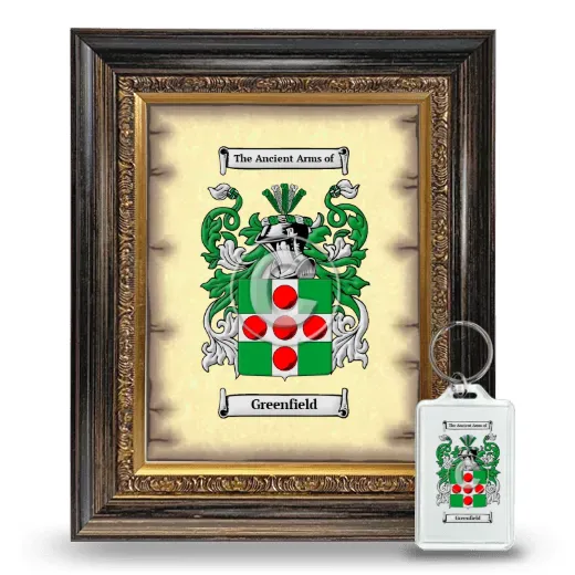 Greenfield Framed Coat of Arms and Keychain - Heirloom