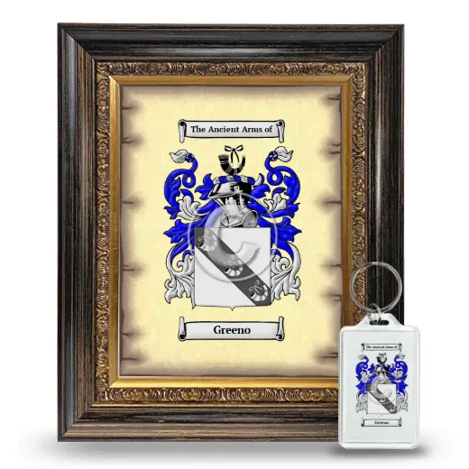 Greeno Framed Coat of Arms and Keychain - Heirloom