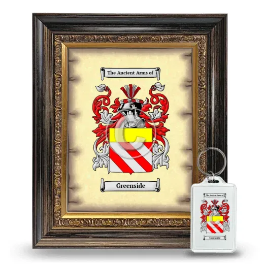 Greenside Framed Coat of Arms and Keychain - Heirloom