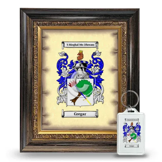 Gregar Framed Coat of Arms and Keychain - Heirloom