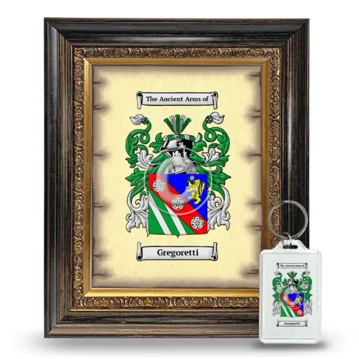 Gregoretti Framed Coat of Arms and Keychain - Heirloom