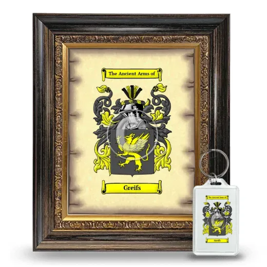 Greifs Framed Coat of Arms and Keychain - Heirloom