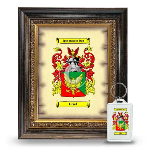 Grief Framed Coat of Arms and Keychain - Heirloom
