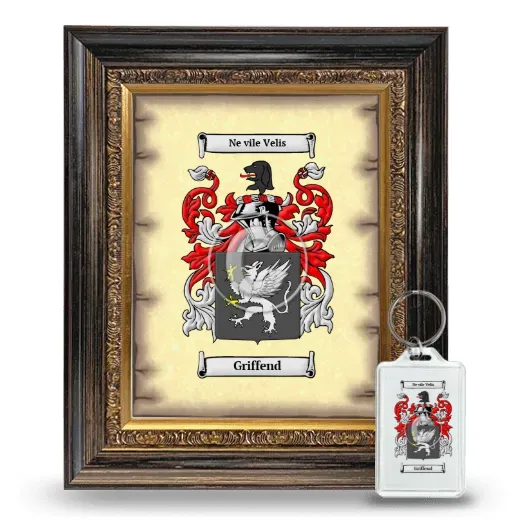 Griffend Framed Coat of Arms and Keychain - Heirloom