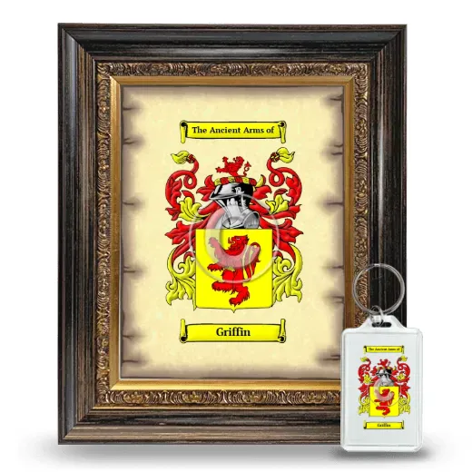 Griffin Framed Coat of Arms and Keychain - Heirloom