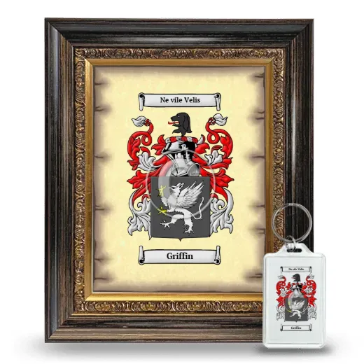 Griffin Framed Coat of Arms and Keychain - Heirloom