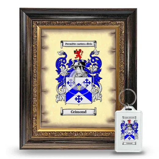 Grimond Framed Coat of Arms and Keychain - Heirloom