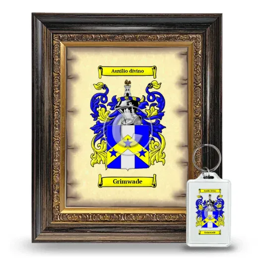 Grimwade Framed Coat of Arms and Keychain - Heirloom
