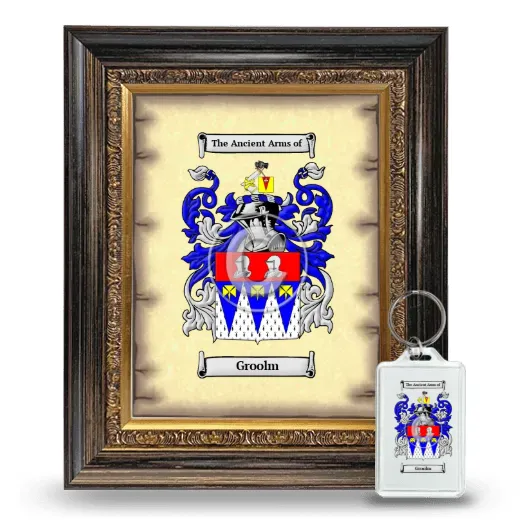 Groolm Framed Coat of Arms and Keychain - Heirloom