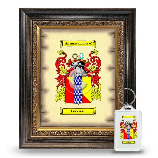 Groover Framed Coat of Arms and Keychain - Heirloom