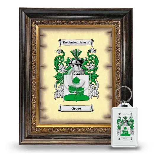 Grose Framed Coat of Arms and Keychain - Heirloom