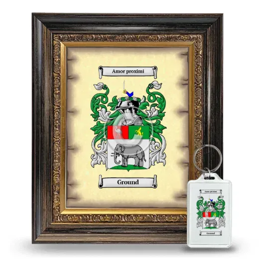 Ground Framed Coat of Arms and Keychain - Heirloom