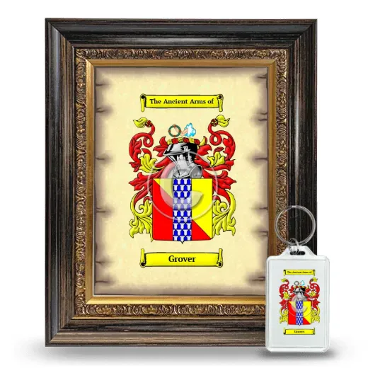 Grover Framed Coat of Arms and Keychain - Heirloom