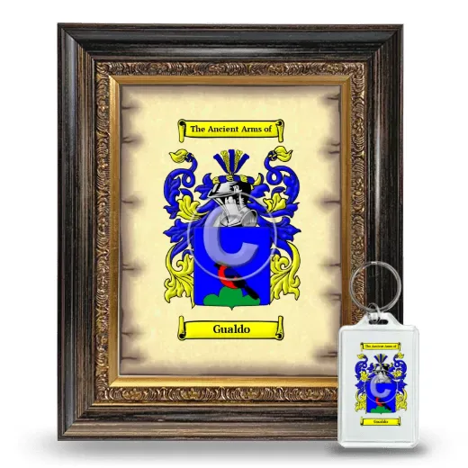 Gualdo Framed Coat of Arms and Keychain - Heirloom