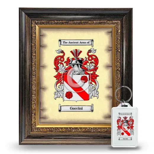 Guccini Framed Coat of Arms and Keychain - Heirloom