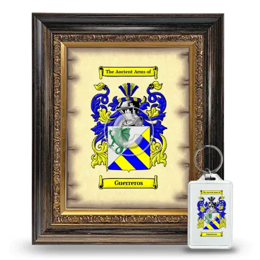 Guerreros Framed Coat of Arms and Keychain - Heirloom