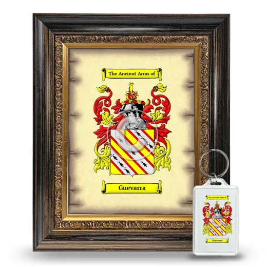 Guevarra Framed Coat of Arms and Keychain - Heirloom