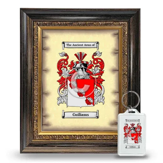 Guiliams Framed Coat of Arms and Keychain - Heirloom