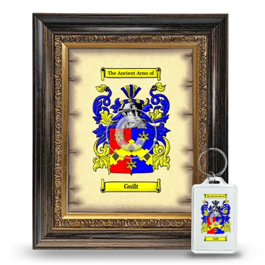 Guilt Framed Coat of Arms and Keychain - Heirloom