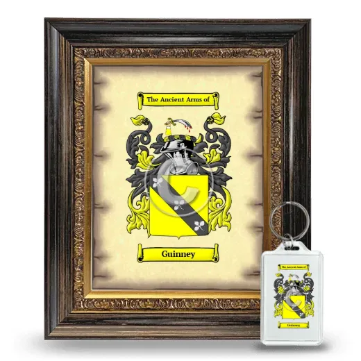 Guinney Framed Coat of Arms and Keychain - Heirloom