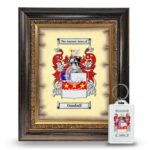 Gumball Framed Coat of Arms and Keychain - Heirloom