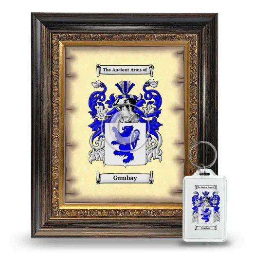 Gumbay Framed Coat of Arms and Keychain - Heirloom