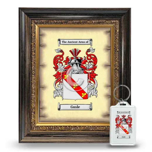 Gusle Framed Coat of Arms and Keychain - Heirloom