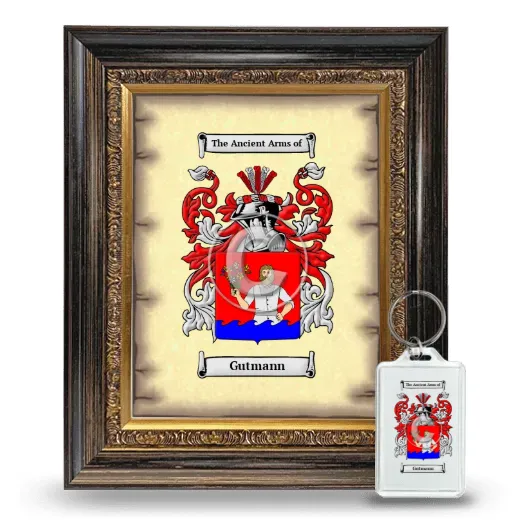 Gutmann Framed Coat of Arms and Keychain - Heirloom