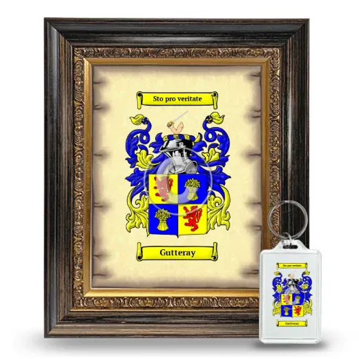 Gutteray Framed Coat of Arms and Keychain - Heirloom
