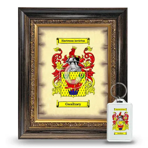 Gwaltney Framed Coat of Arms and Keychain - Heirloom