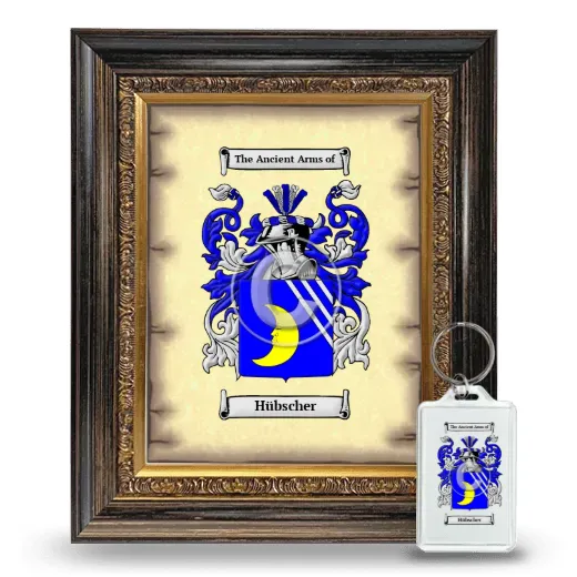 Hübscher Framed Coat of Arms and Keychain - Heirloom