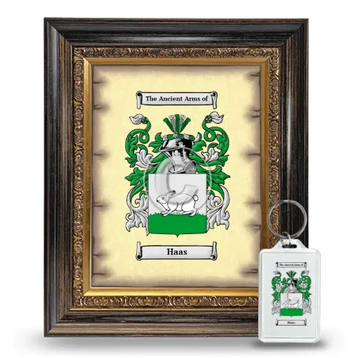Haas Framed Coat of Arms and Keychain - Heirloom
