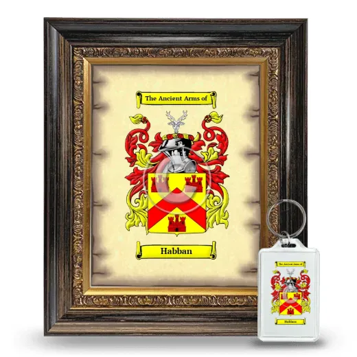 Habban Framed Coat of Arms and Keychain - Heirloom