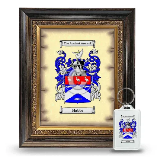 Habbs Framed Coat of Arms and Keychain - Heirloom