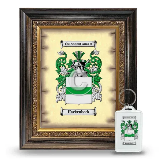 Hackenbeck Framed Coat of Arms and Keychain - Heirloom