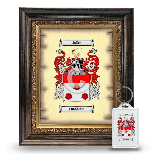 Haddent Framed Coat of Arms and Keychain - Heirloom