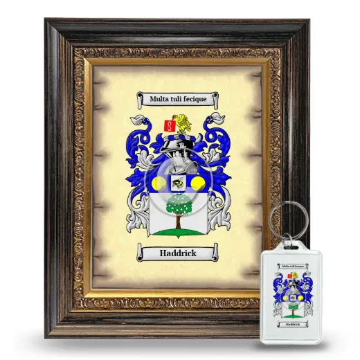 Haddrick Framed Coat of Arms and Keychain - Heirloom