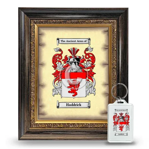 Haddrick Framed Coat of Arms and Keychain - Heirloom