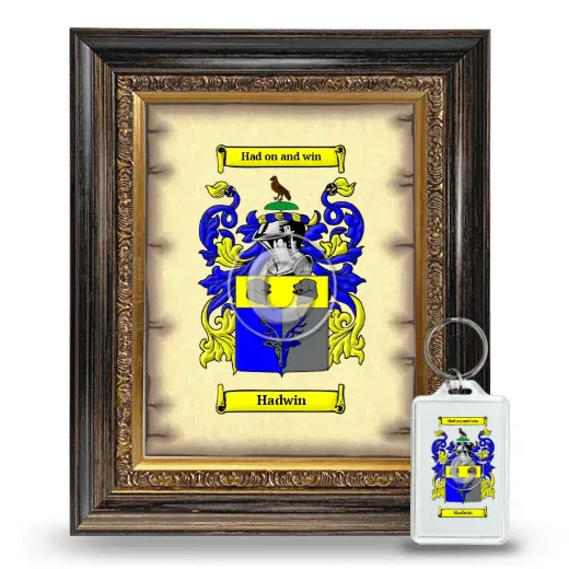 Hadwin Framed Coat of Arms and Keychain - Heirloom