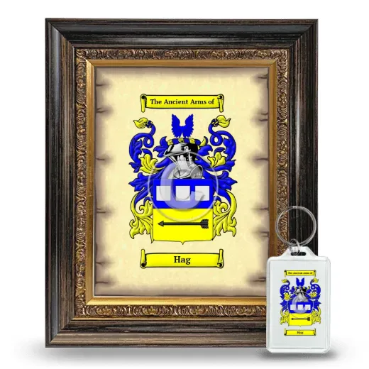 Hag Framed Coat of Arms and Keychain - Heirloom