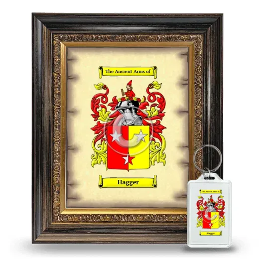 Hagger Framed Coat of Arms and Keychain - Heirloom