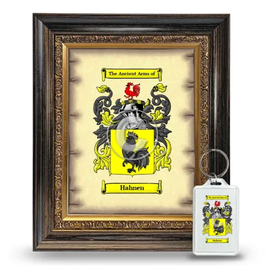 Hahnen Framed Coat of Arms and Keychain - Heirloom